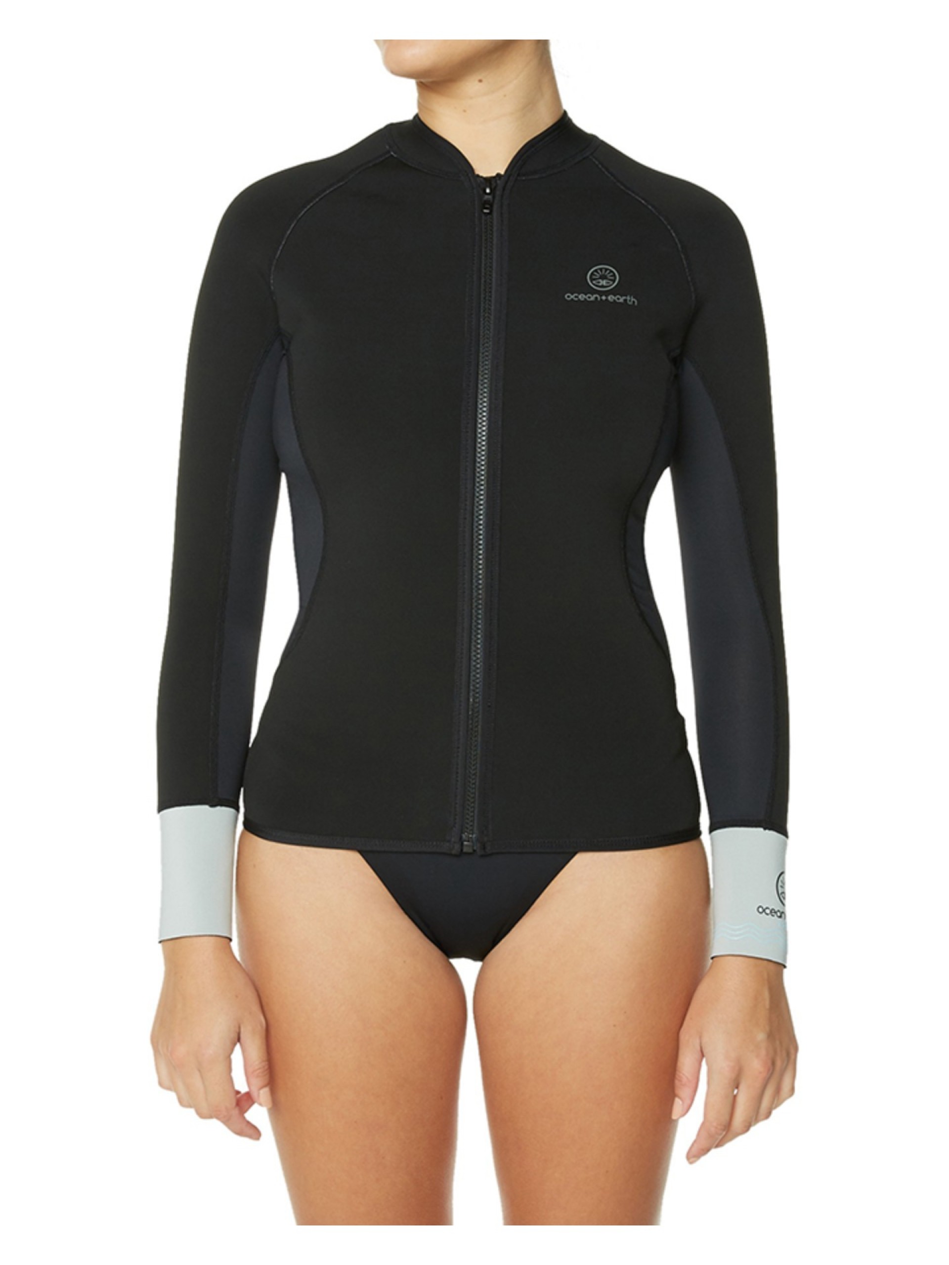 O&E Ladies Free Flex 1.5mm L/S Chest Zip Paddle Vest