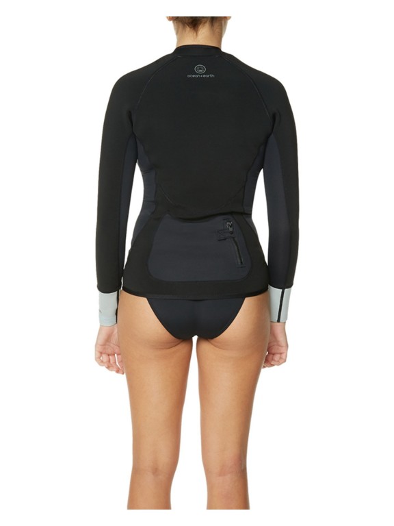 O&E Ladies Free Flex 1.5mm L/S Chest Zip Paddle Vest O&E Ladies Free Flex 1.5mm L/S Chest Zip Paddle Vest