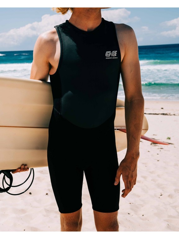 O&E Mens Heritage 2mm Back Zip Short John Wetsuit O&E Mens Heritage 2mm Back Zip Short John Wetsuit