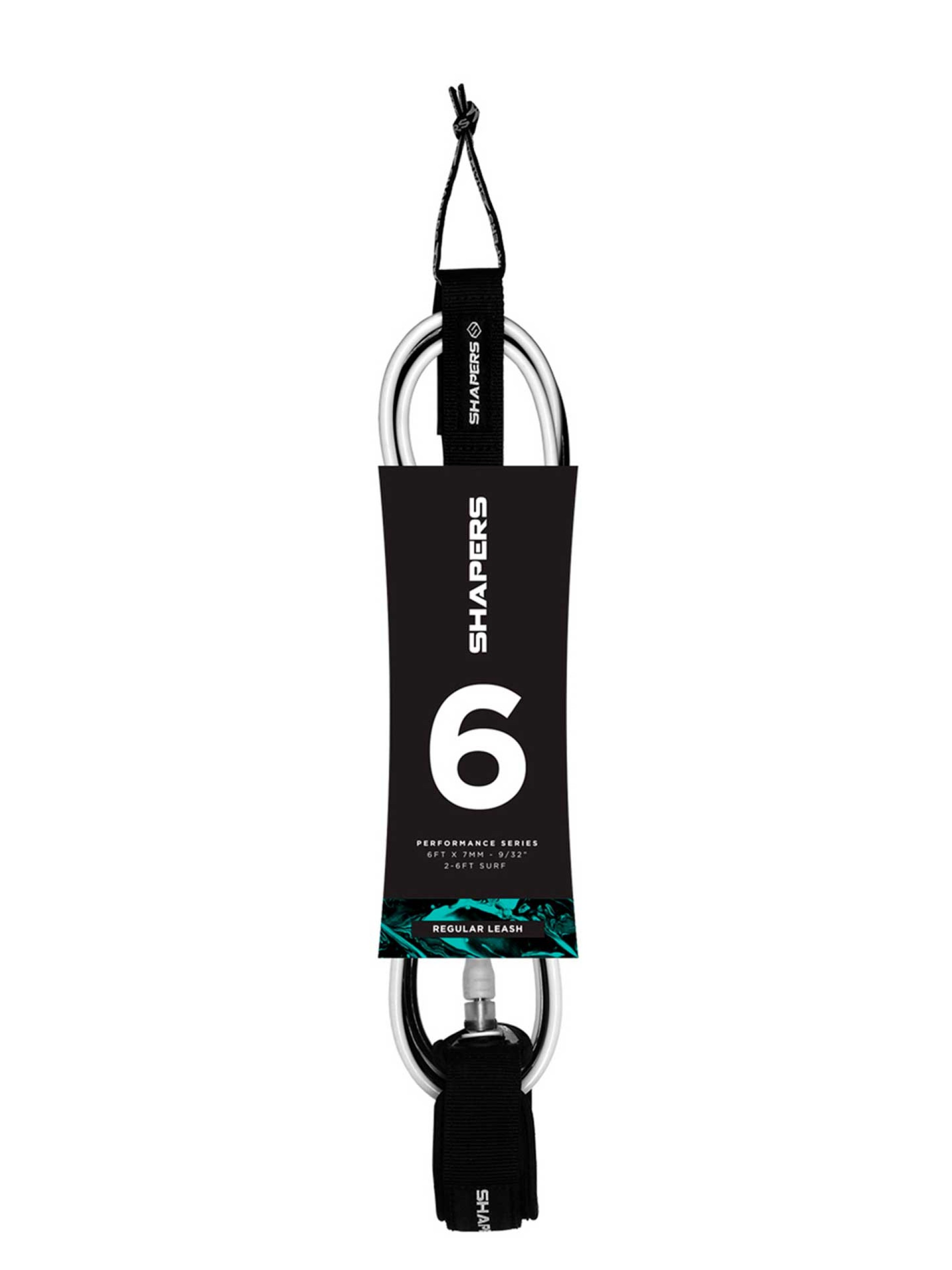Shapers 6'0 Regular Black/White Leash