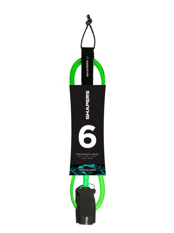 Shapers 6'0 Regular Green Leash Shapers 6'0 Regular Green Leash