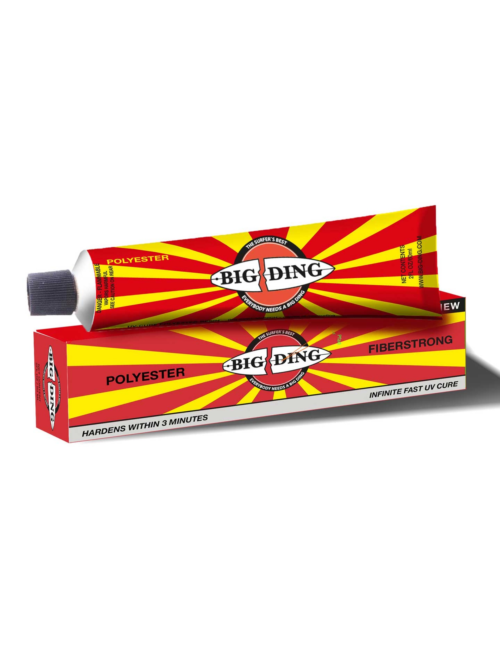 Big Ding UV Cure Polyester Fiberstrong Surfboard Repair Kit