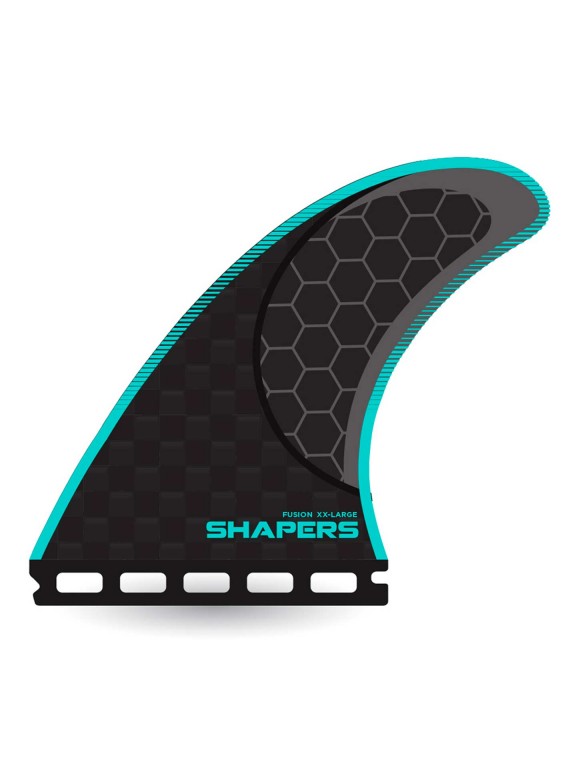 Quilhas Shapers Fusion Stealth XXLarge Thruster - Single tab Quilhas Shapers Fusion Stealth XXLarge Thruster - Single tab
