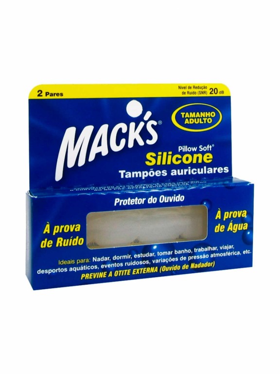 Tampões Ouvidos Adulto Macks Silicone Tampões Ouvidos Adulto Macks Silicone