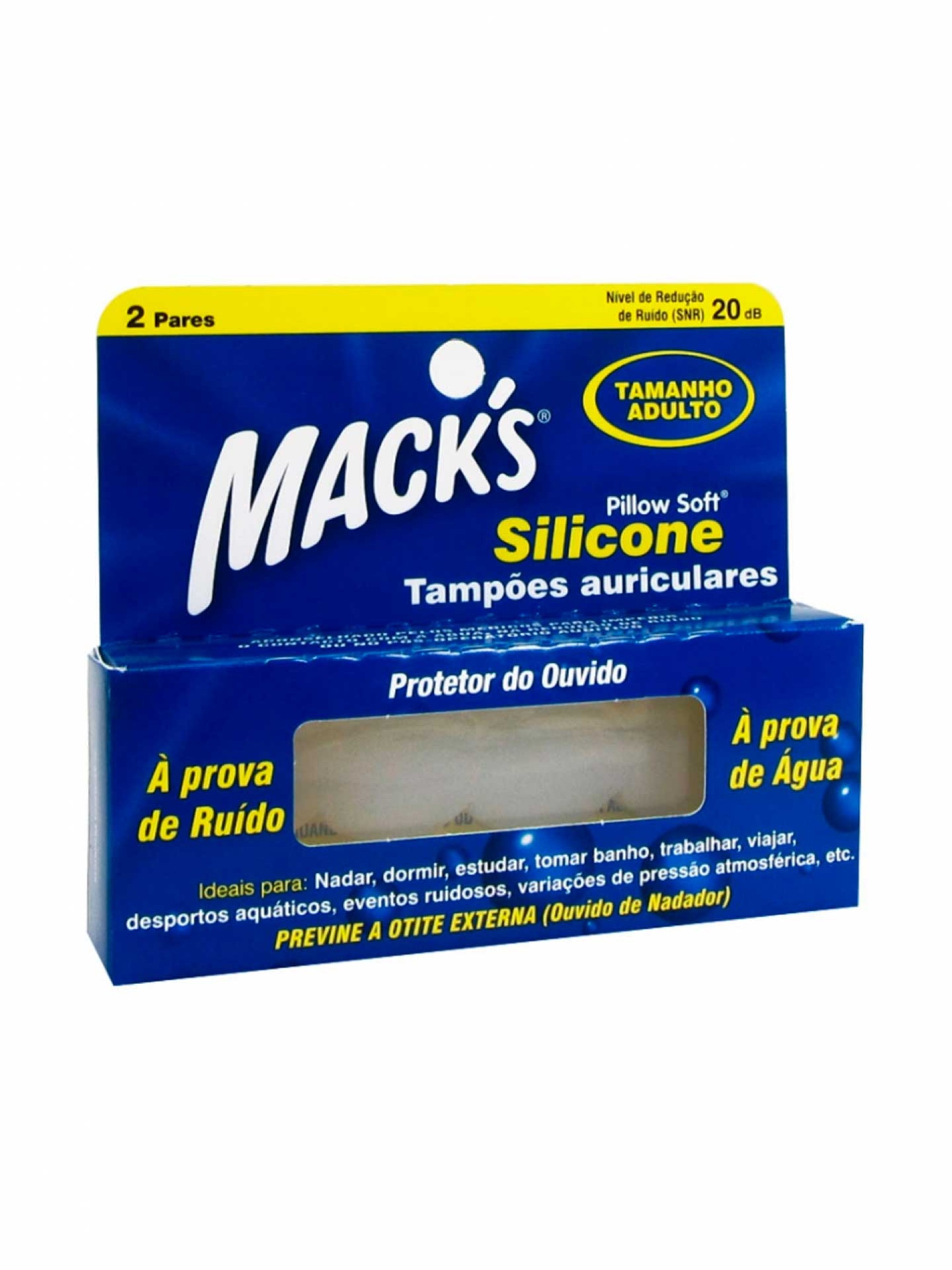 Tampões Ouvidos Adulto Macks Silicone