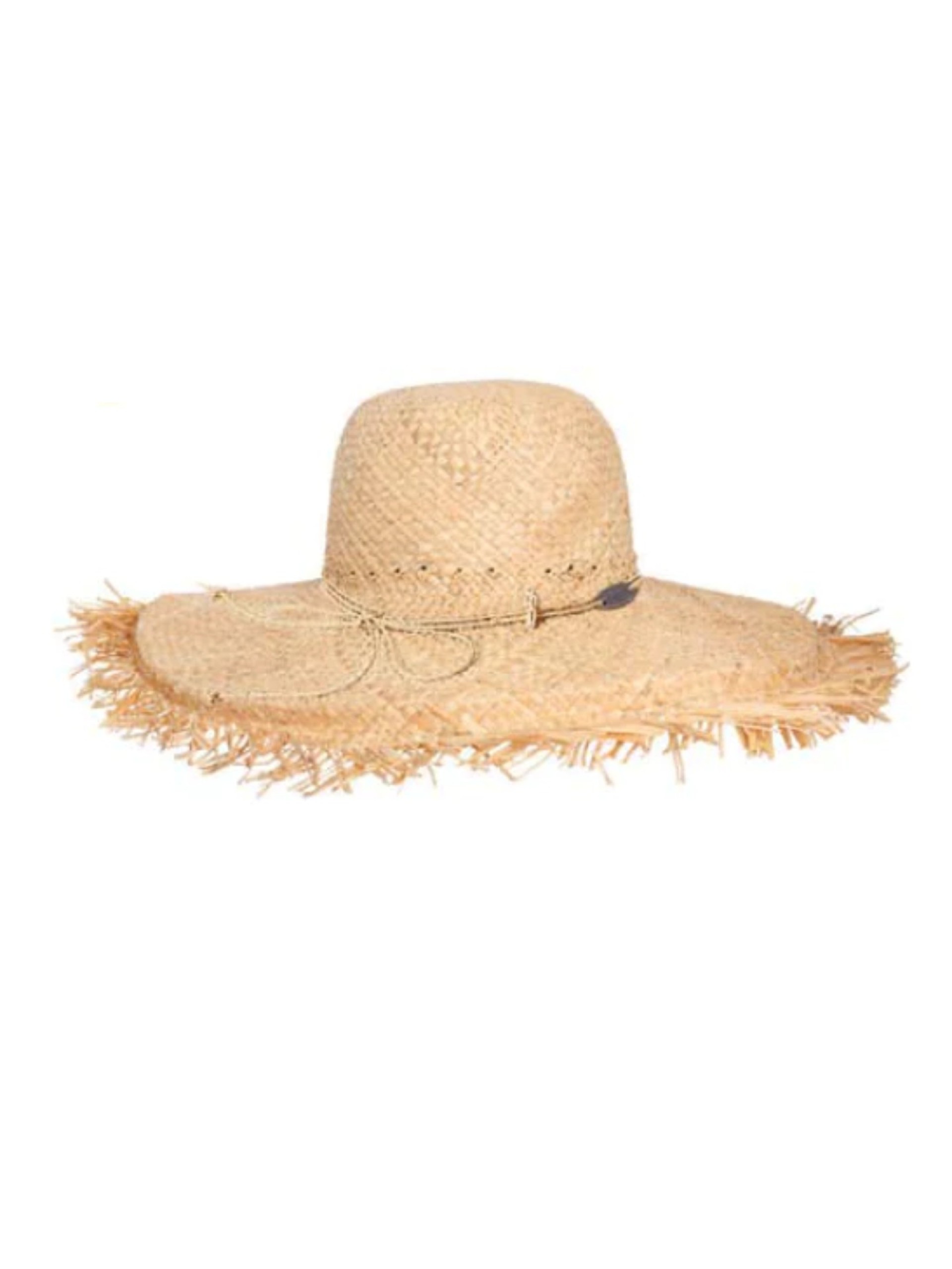 Ocean & Earth Fringe Raffia Cane Hat