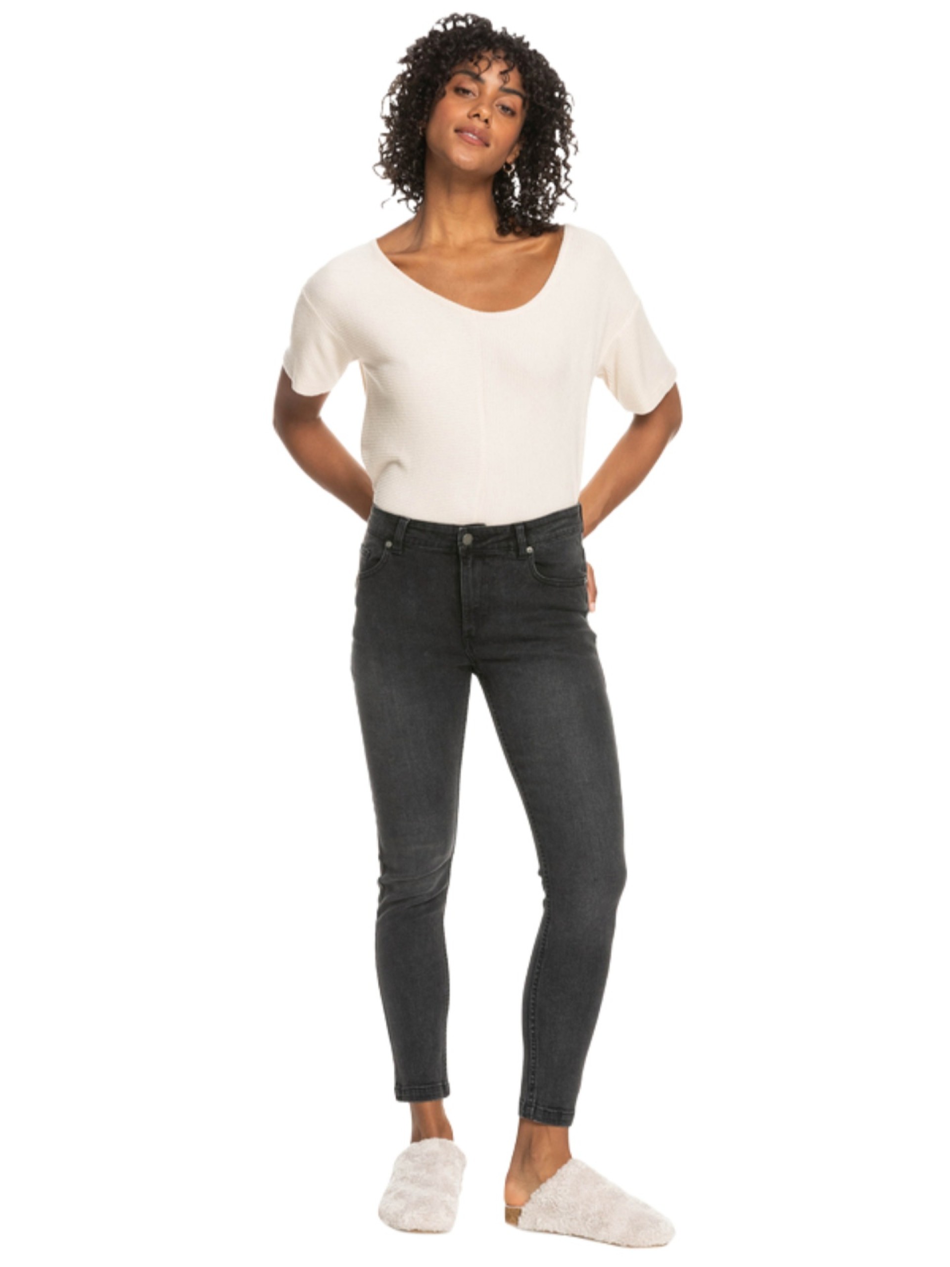 Roxy Night Away Black Mid Pants