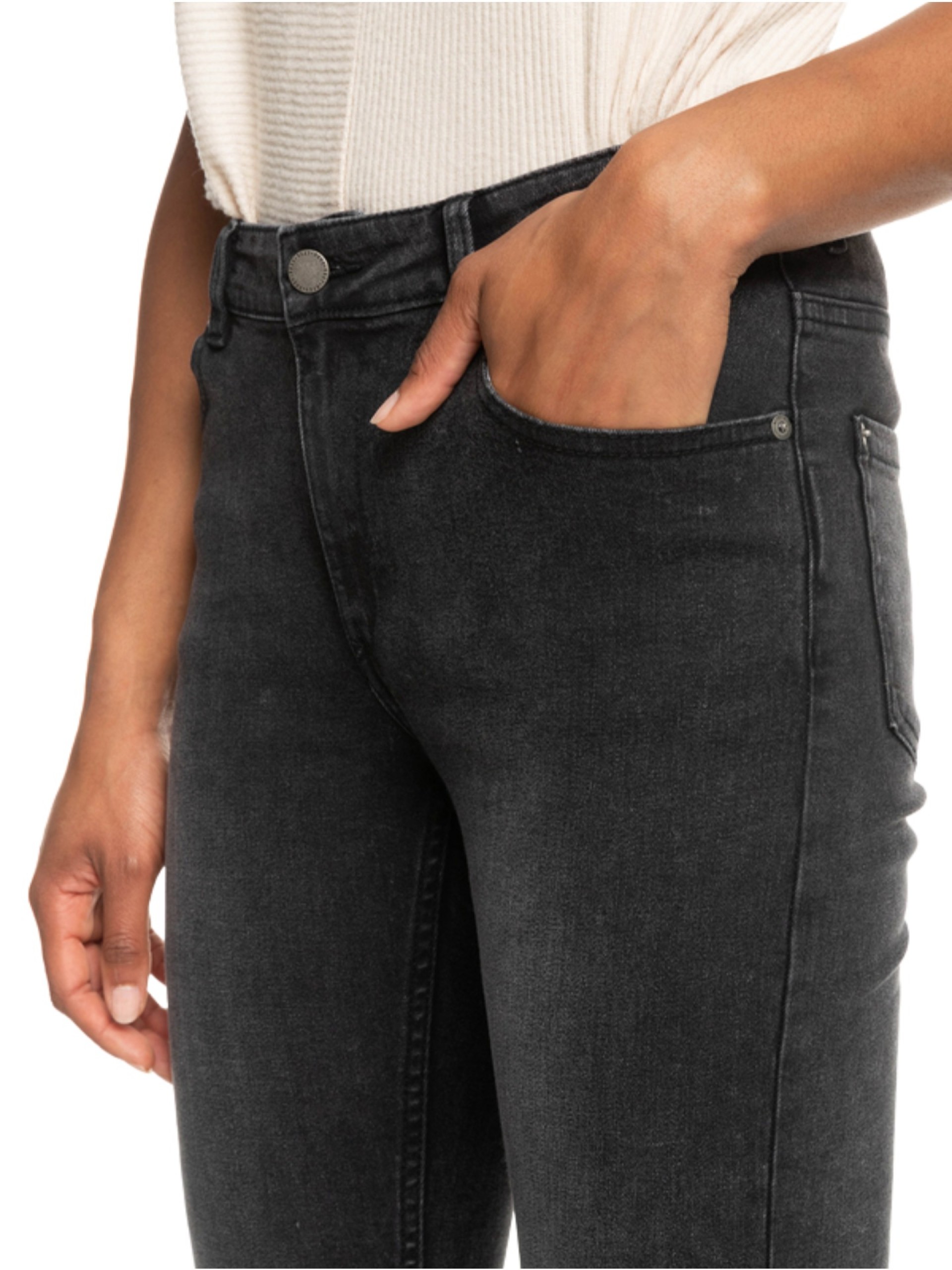 Roxy Night Away Black Mid Pants