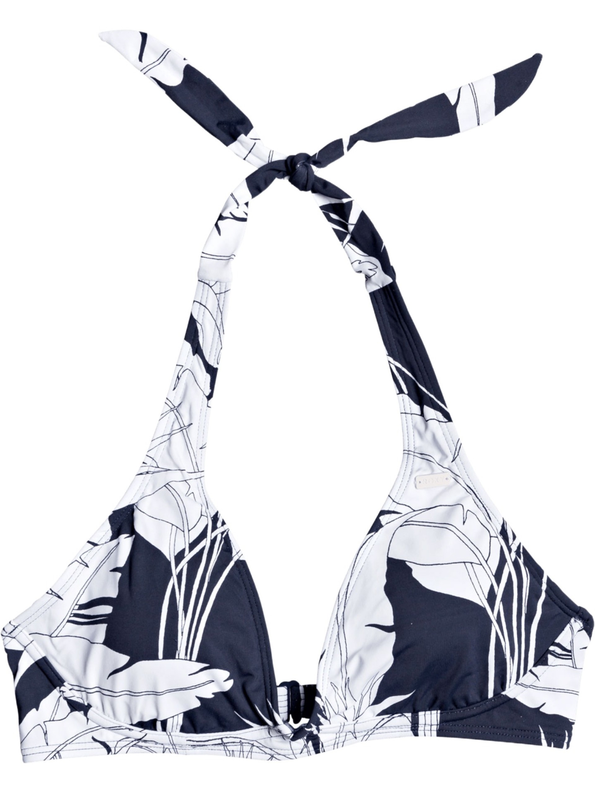 Roxy Printed Beach Halter Bikini Top