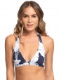 Roxy Printed Beach Halter Bikini Top
