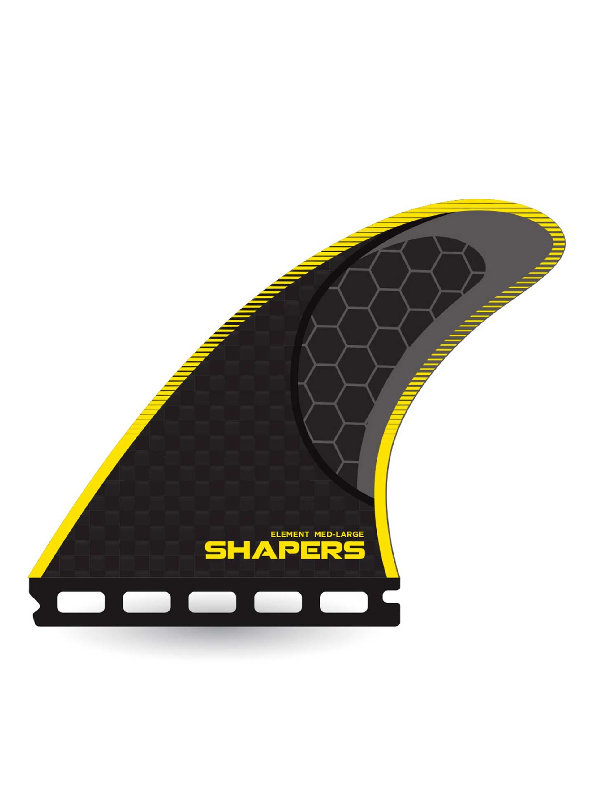 Shapers Element Stealth MLarge Thruster Fins - Single tab