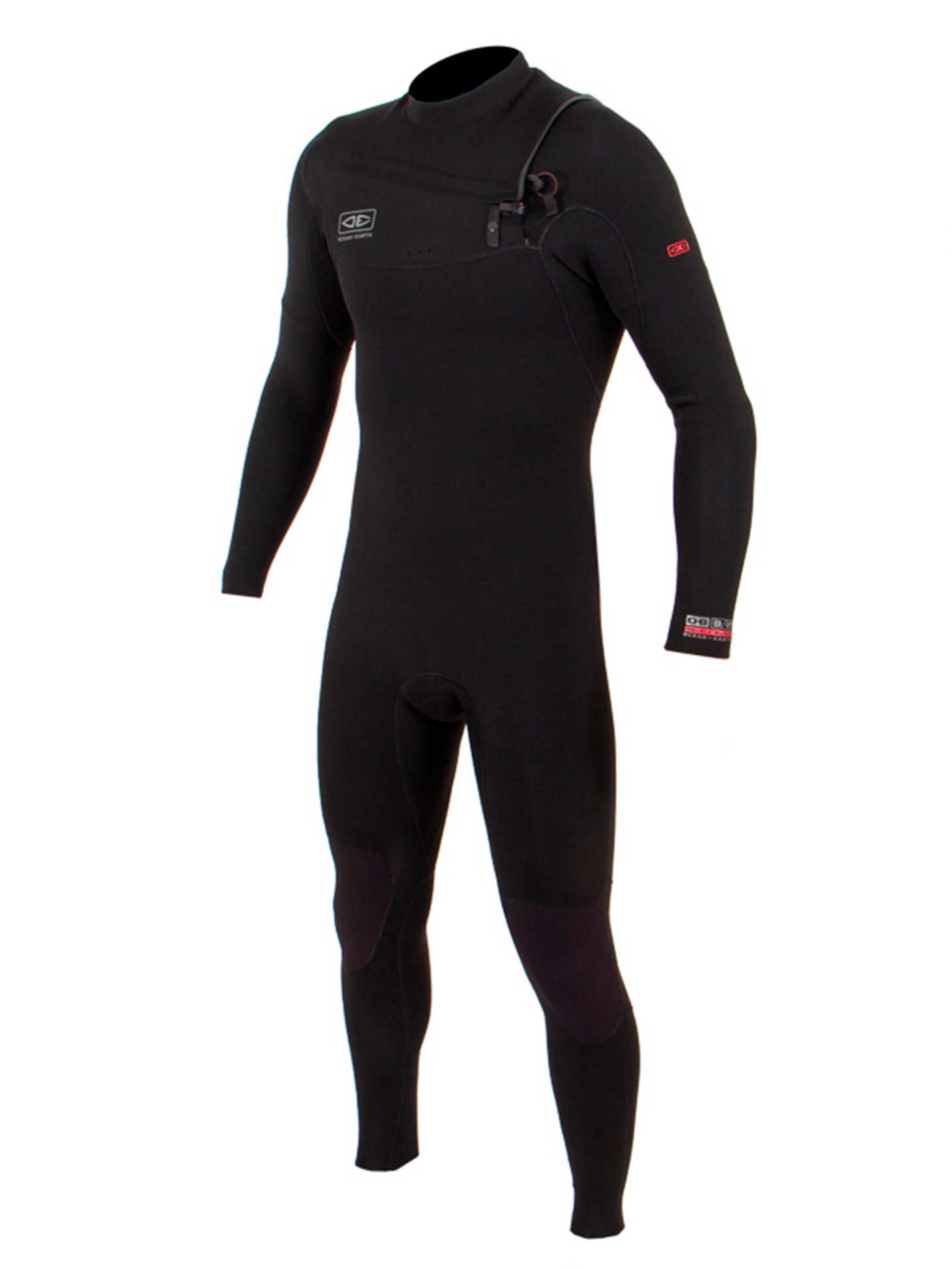 Fato de Surf Ocean & Earth Double Black 3/2 Chest Zip