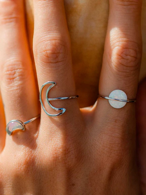 Pura Vida White Opal Saturn Ring