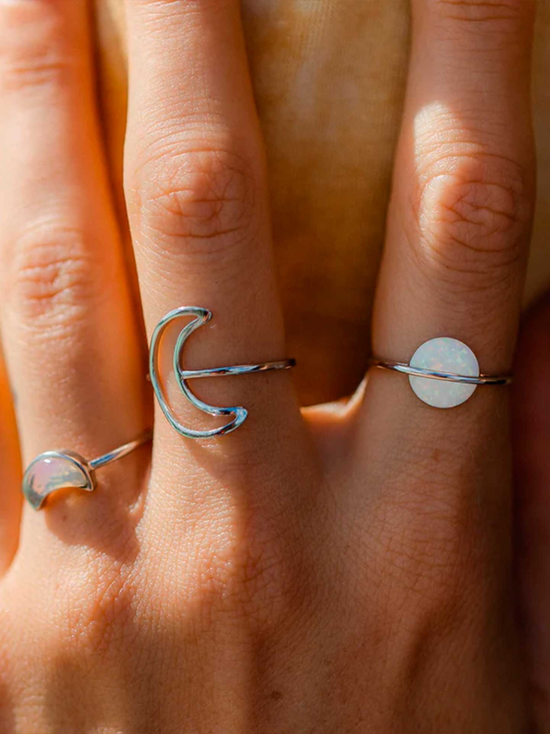 Pura Vida White Opal Saturn Ring