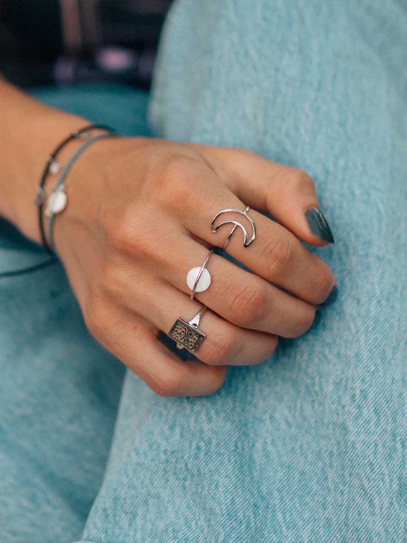 Anel Pura Vida White Opal Saturn Anel Pura Vida White Opal Saturn