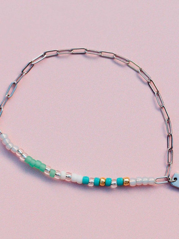 Pura Vida Seabright Stretch Bead & Chain Bracelet Pura Vida Seabright Stretch Bead & Chain Bracelet