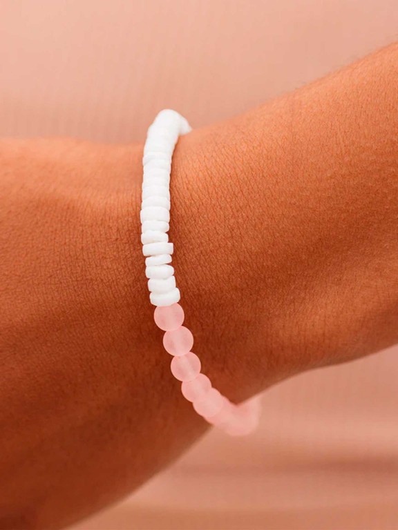 Bracelete Pura Vida Puka Shell & Frosted Bead Bracelete Pura Vida Puka Shell & Frosted Bead