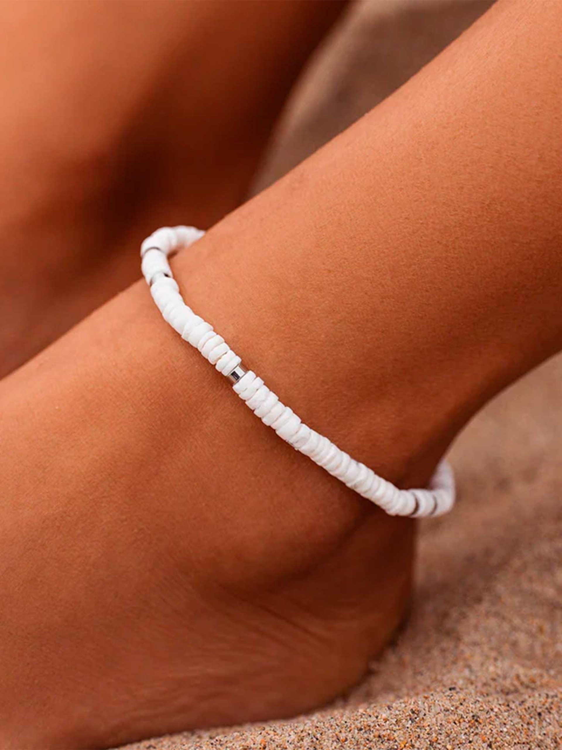 Pulseira de tornozelo extensível Pura Vida Puka Shell