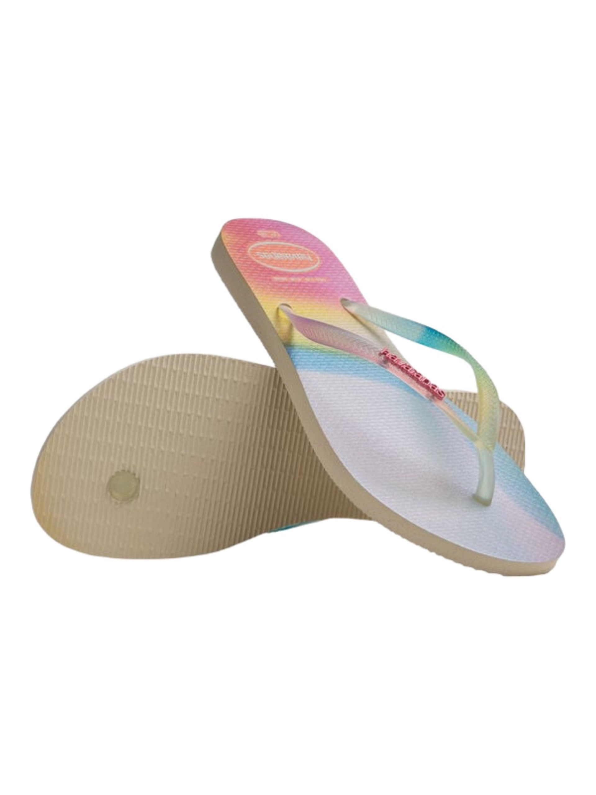 Havaianas Slim Metallic Rainbow Flip Flops