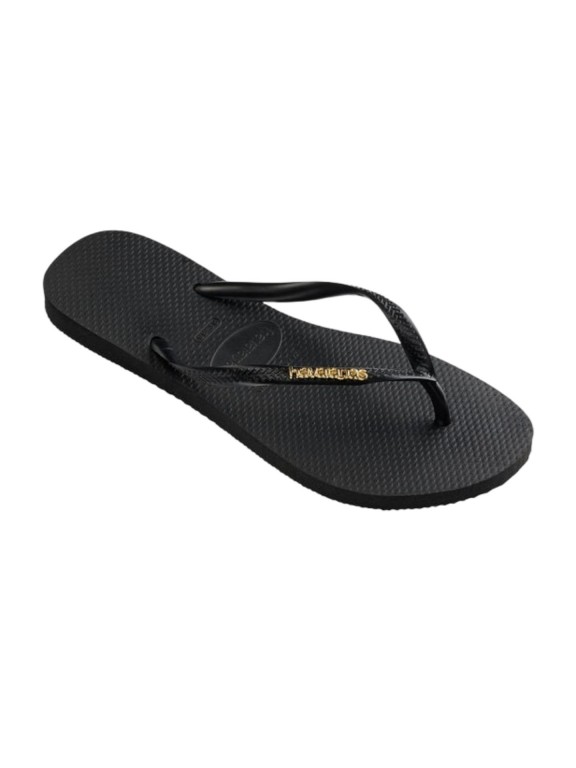 Havaianas Slim Logo Metallic Flip Flops Havaianas Slim Logo Metallic Flip Flops