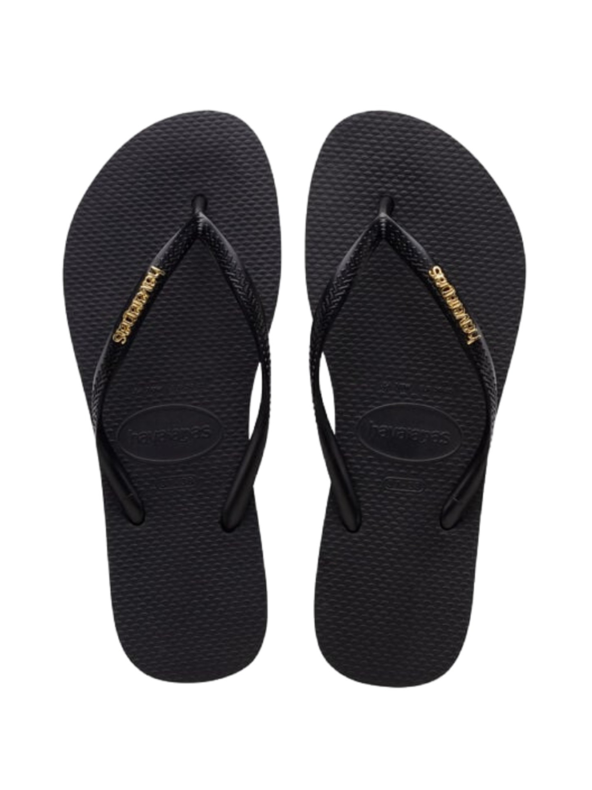 Havaianas Slim Logo Metallic Flip Flops