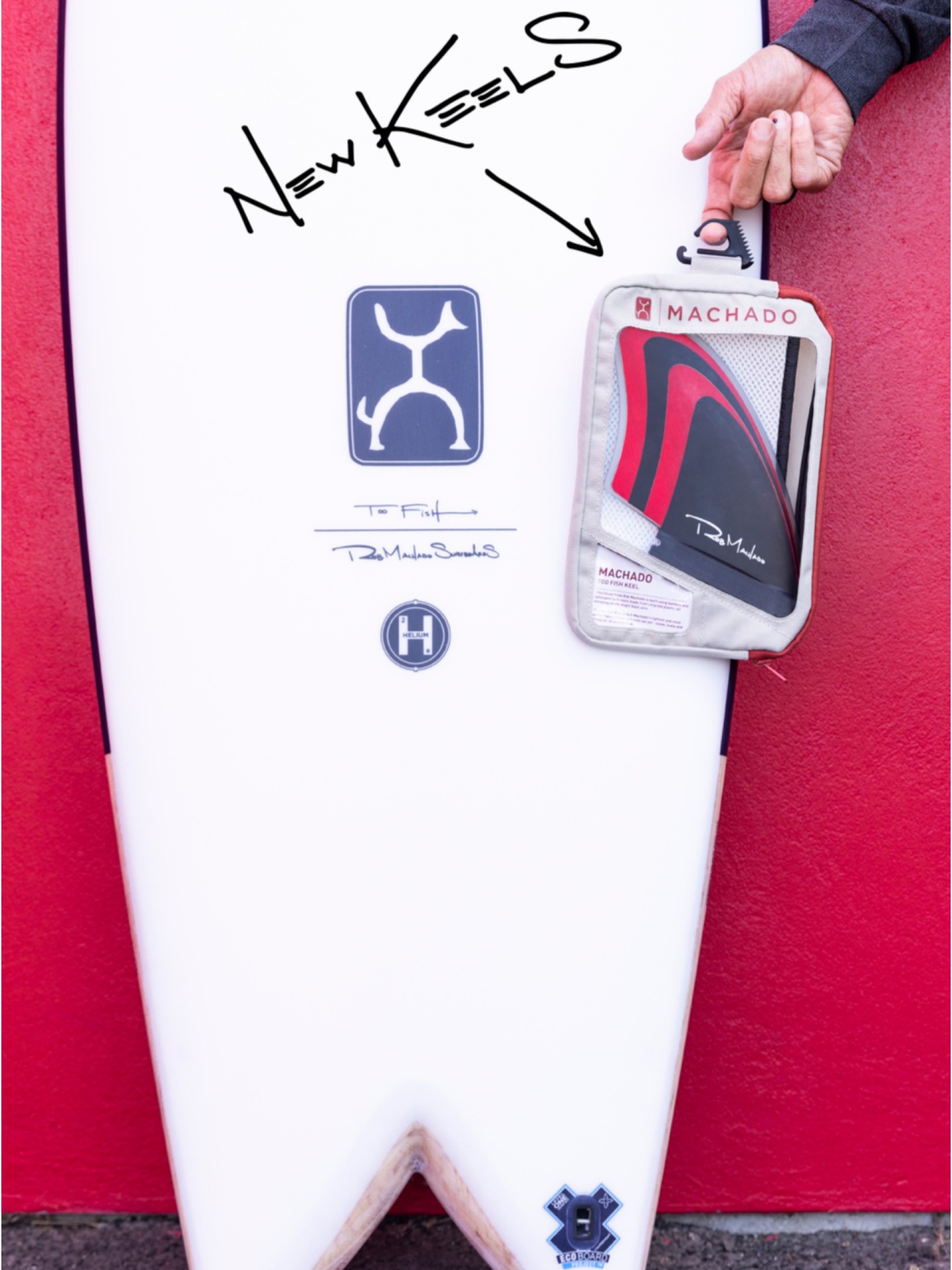 Firewire Machado Twin Keel Fins - Double tab