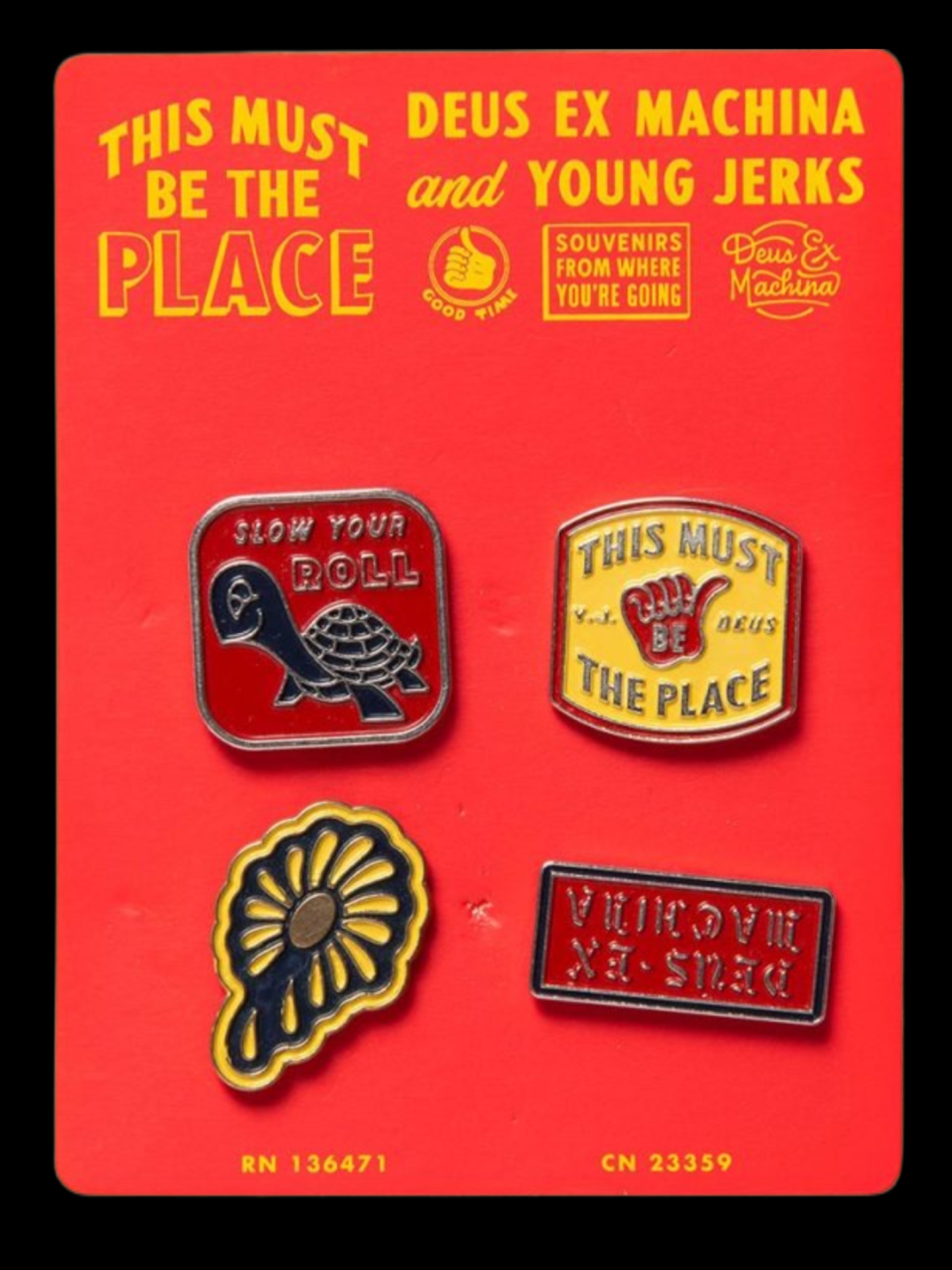 Deus Souvenir Pins