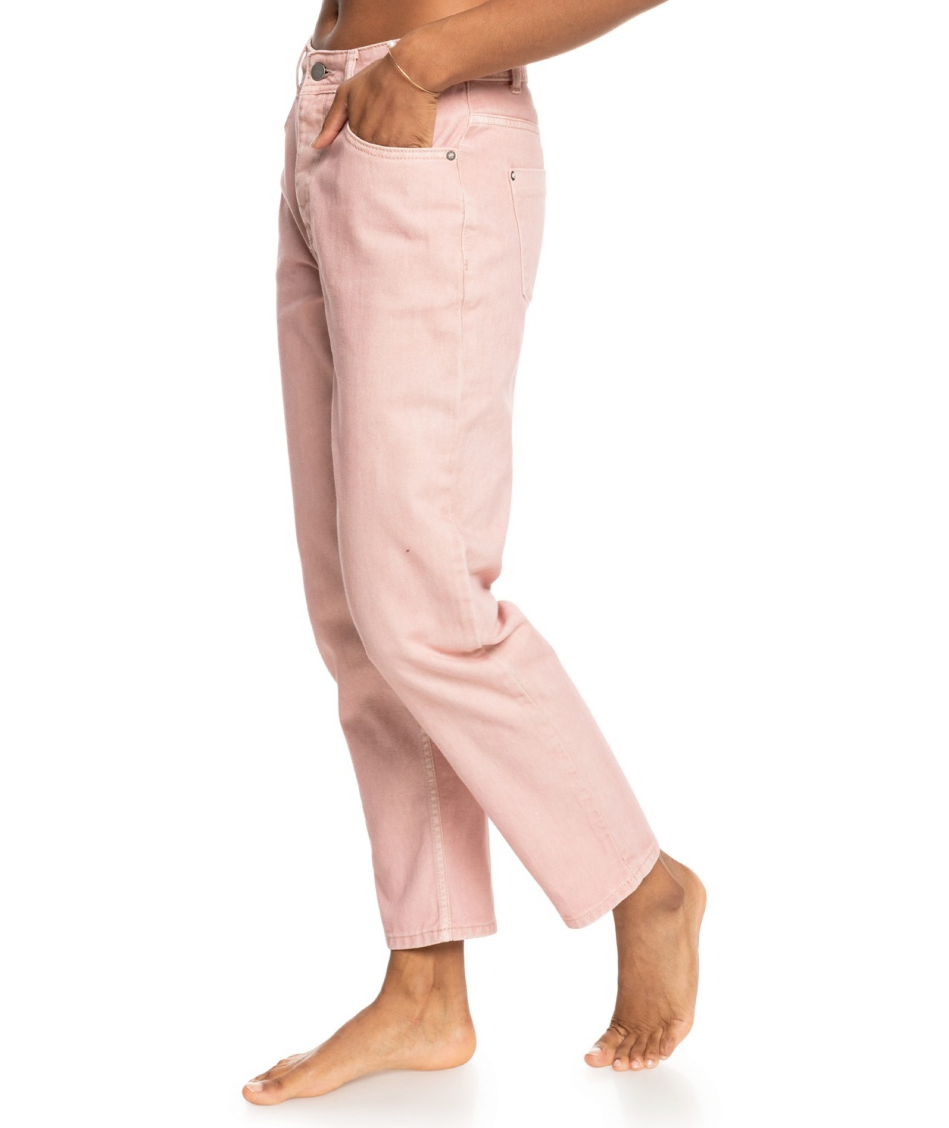 Calças Roxy Fresh Way Color Mid Straight Denim