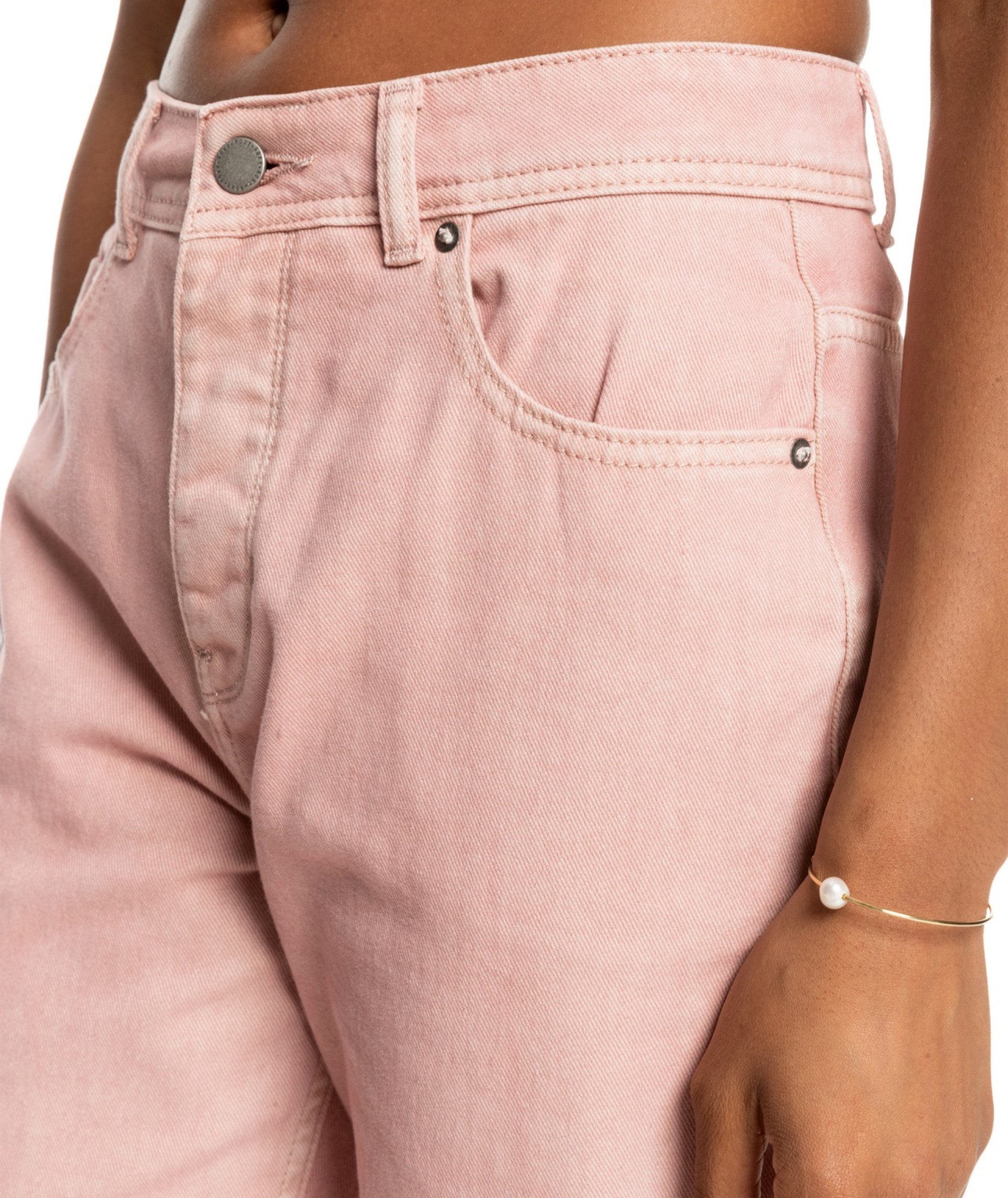 Calças Roxy Fresh Way Color Mid Straight Denim