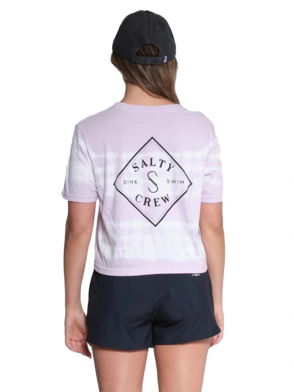 T-Shirt Salty Crew Stripe Tippet Boyfriend Crop T-Shirt Salty Crew Stripe Tippet Boyfriend Crop