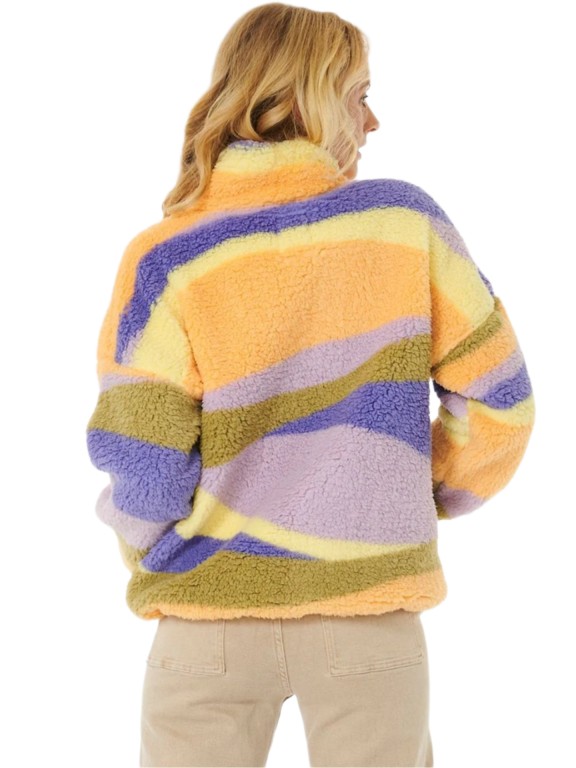 Casaco com Zip Rip Curl Sunrise Wavy Polar Casaco com Zip Rip Curl Sunrise Wavy Polar