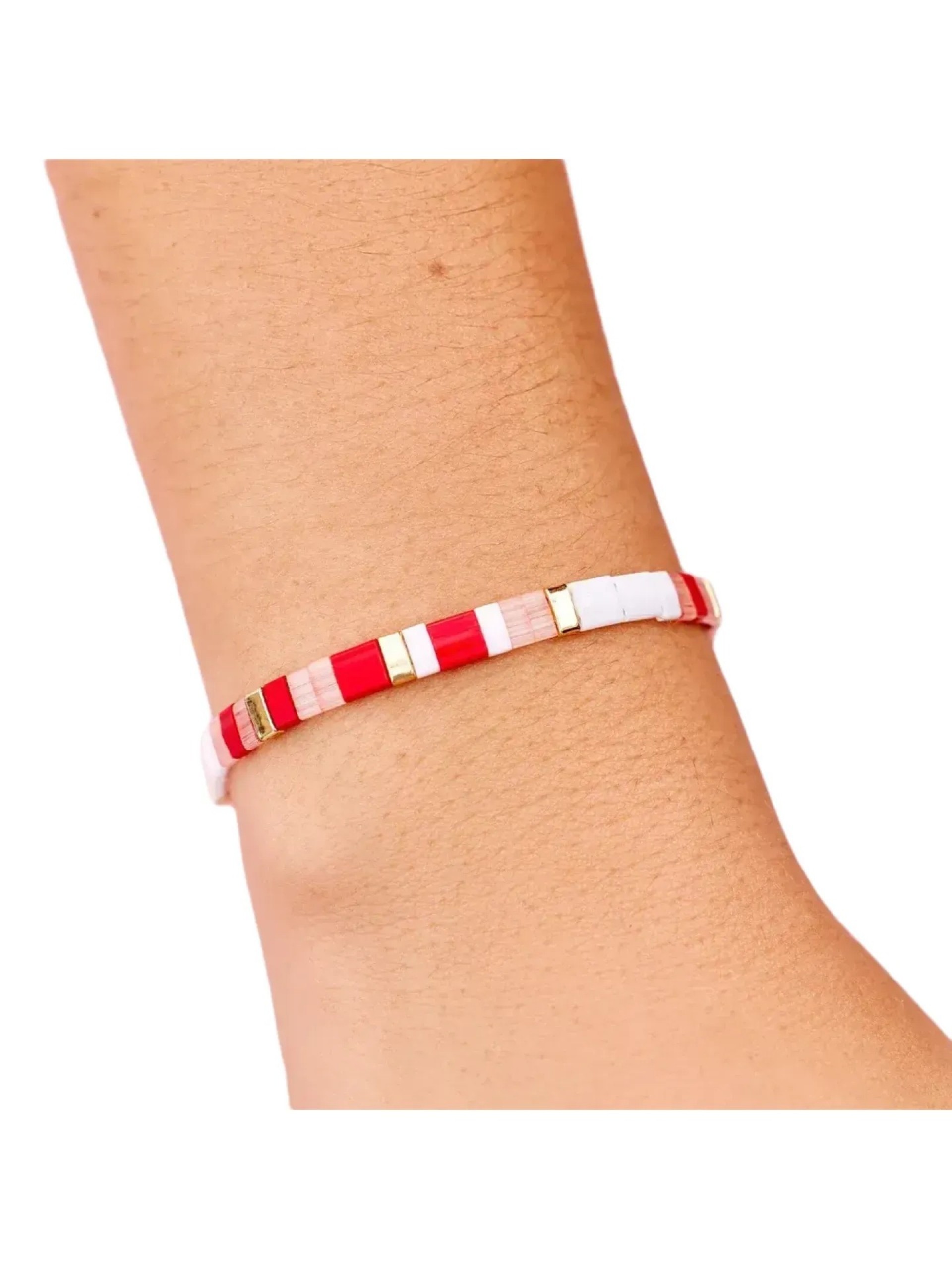 Pura Vida Cuteness Tile Bead Strectch Bracelet