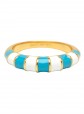 Pura Vida Striped Enamel Gold Ring