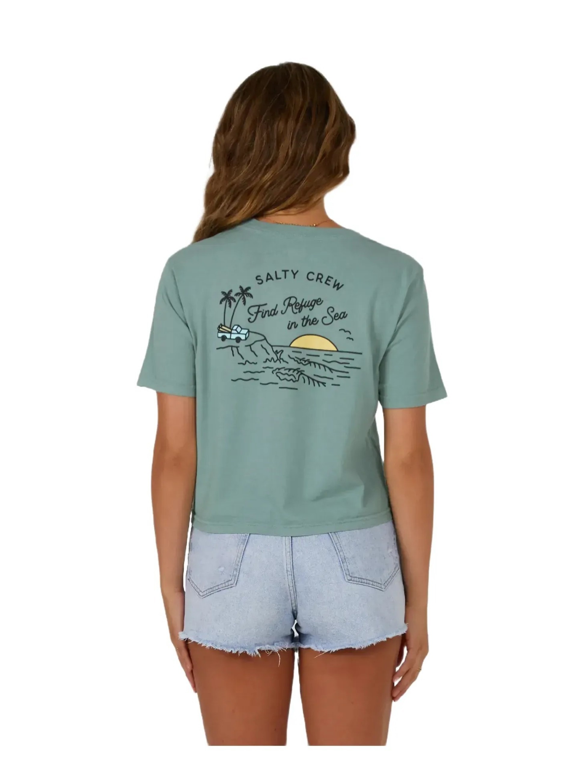 Salty Crew Lookout Crop Tee