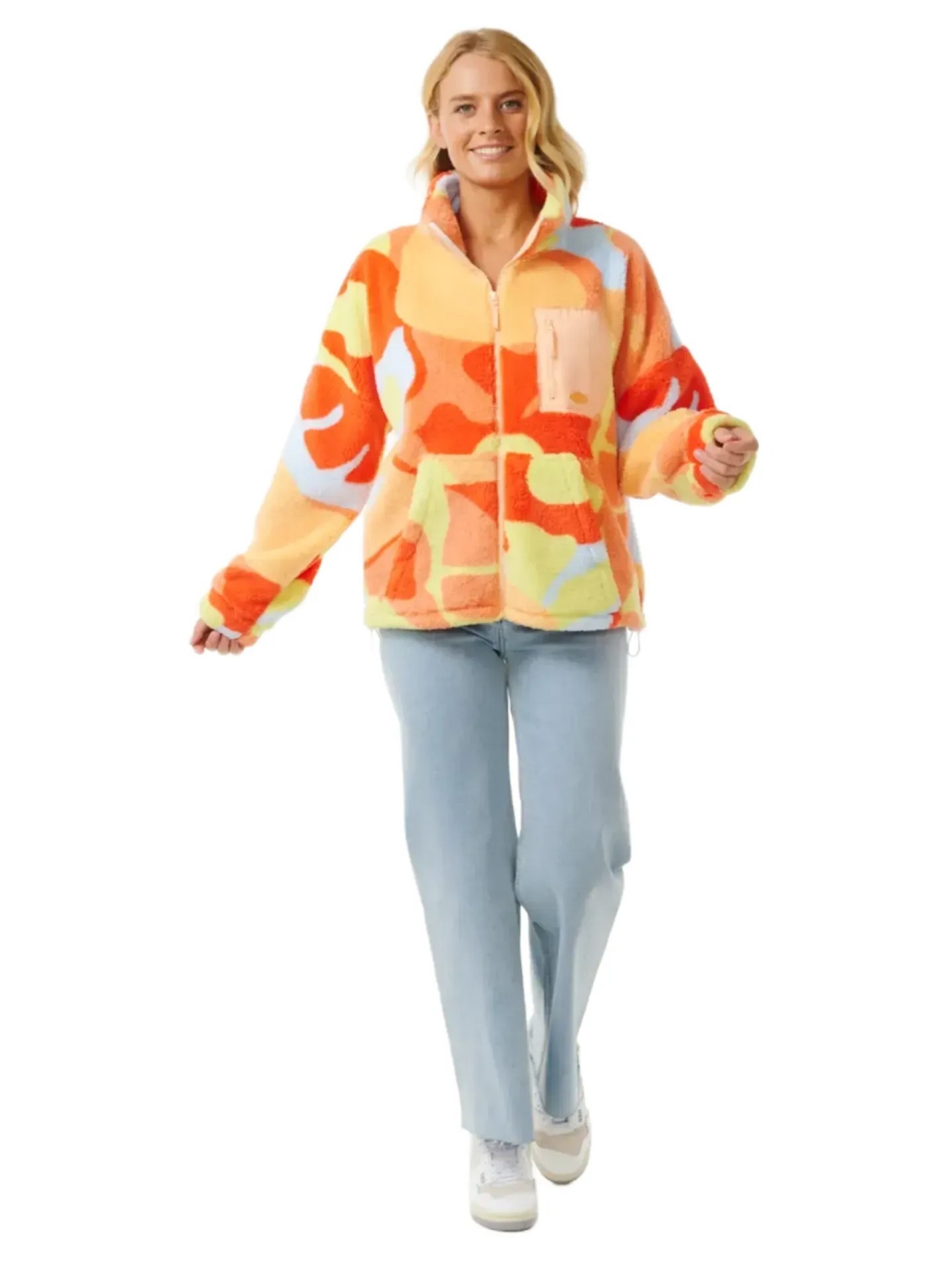 Casaco com Zip Rip Curl High Tide Polar Fleece