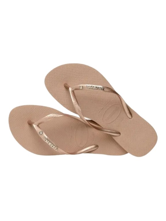 Chinelos Havaianas Slim Metal Logo and Crystal Chinelos Havaianas Slim Metal Logo and Crystal