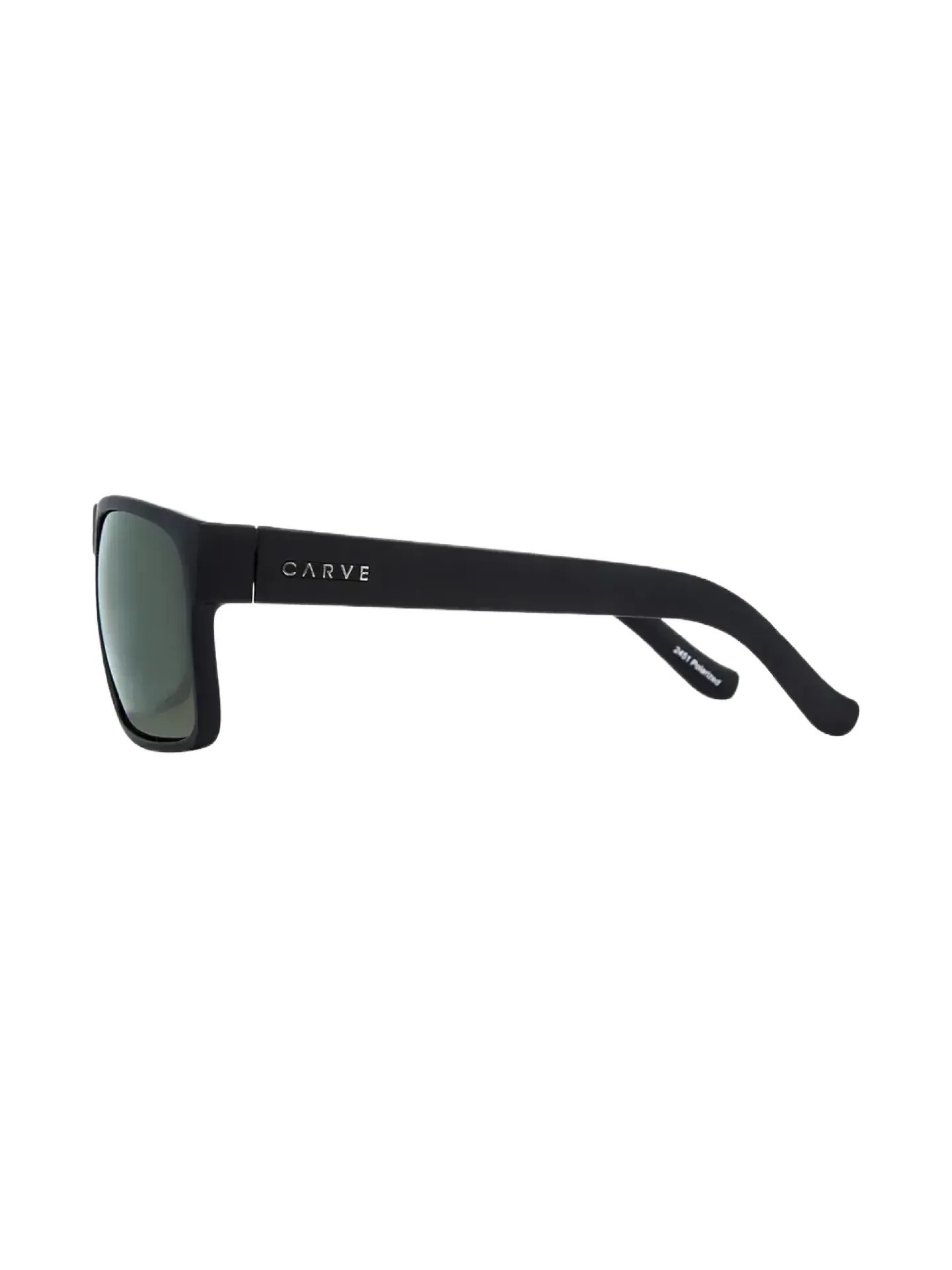 Carve Vendetta Matte Black w/ Green Polarized Sunglasses