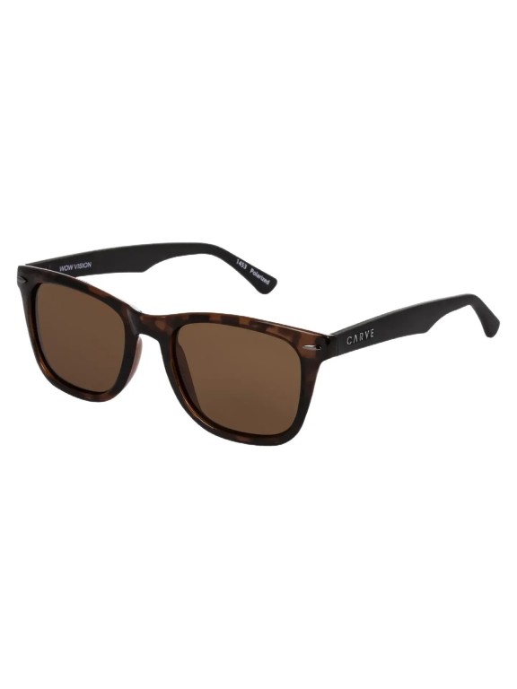 Carve Wow Vision Tortoise w/ Matte Black Polarized Sunglasses Carve Wow Vision Tortoise w/ Matte Black Polarized Sunglasses