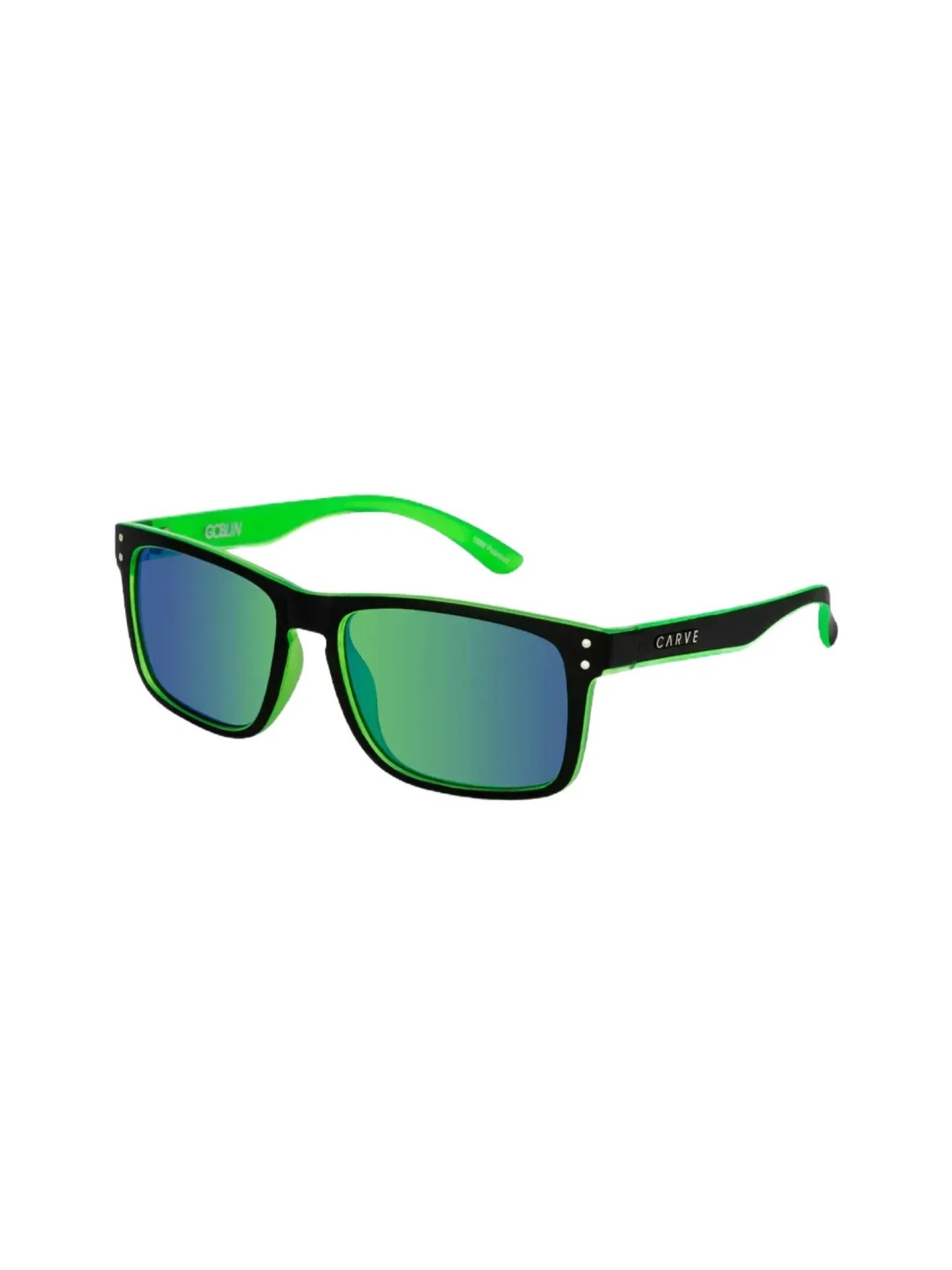 Carve Goblin Matte Black w/ Green Iridium Polarized Sunglasses