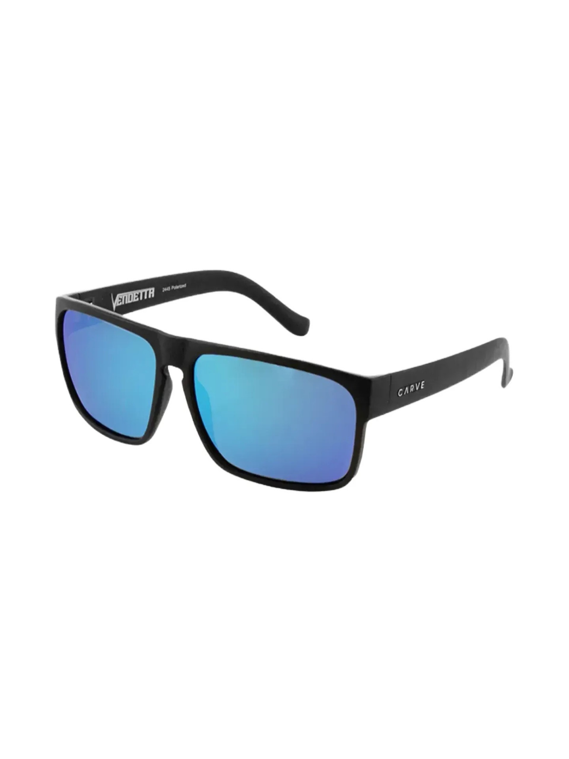 Carve Vendetta Matte Black w/ Blue Iridium Polarized Sunglasses