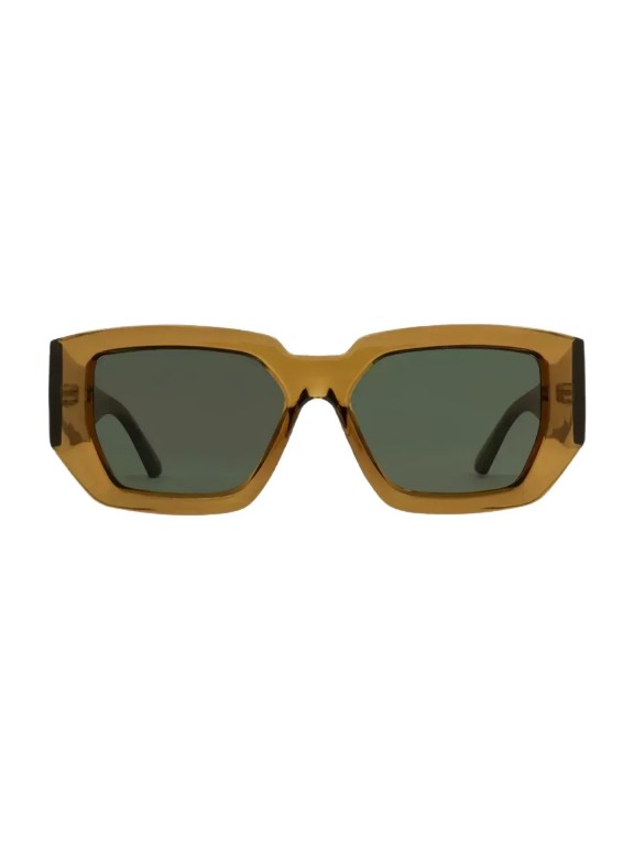 Carve Catapult Crystal Dark Sand w/ Green Sunglasses