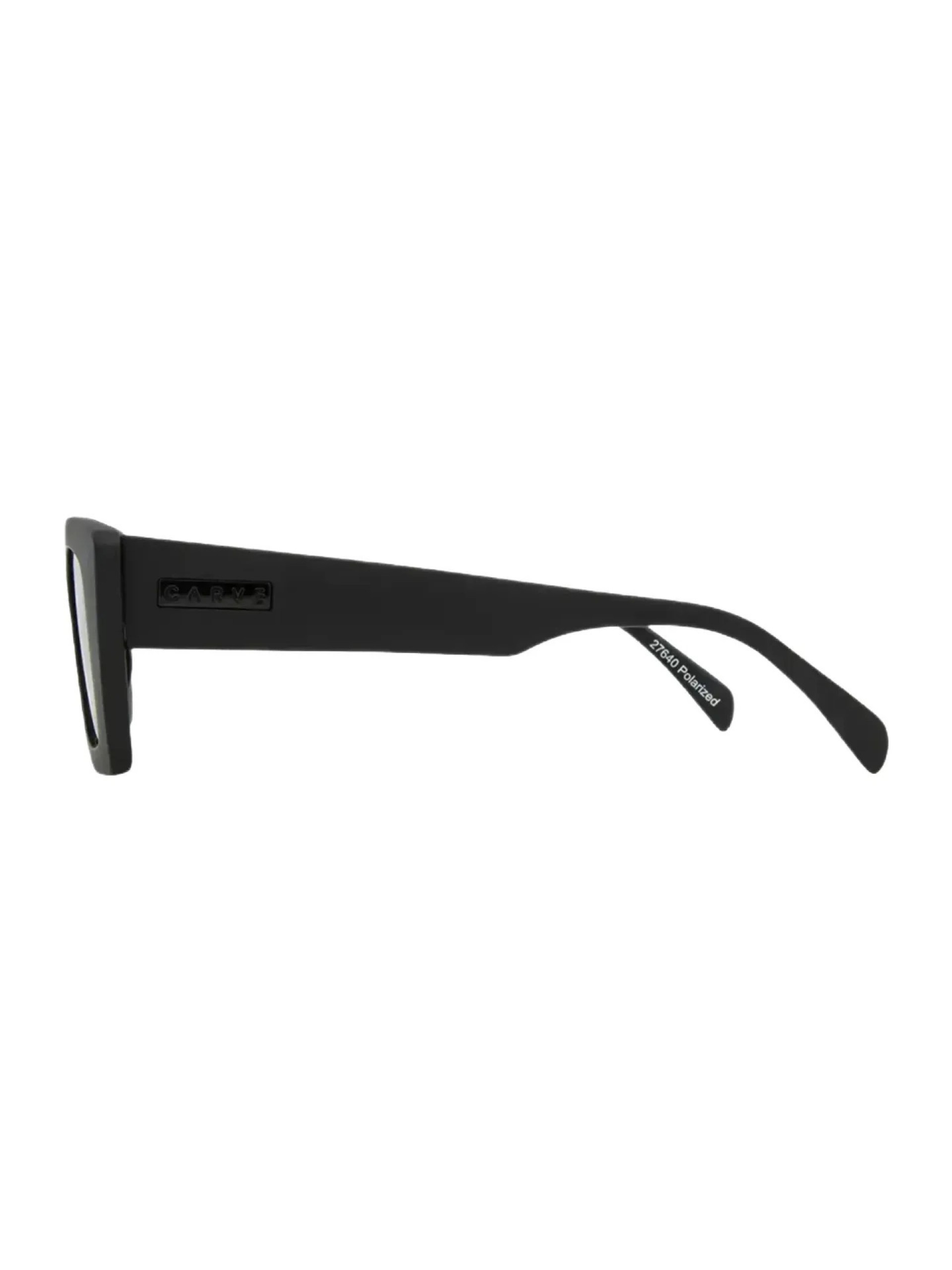 Carve Ziggy Matte Black w/ Green Polarized Sunglasses