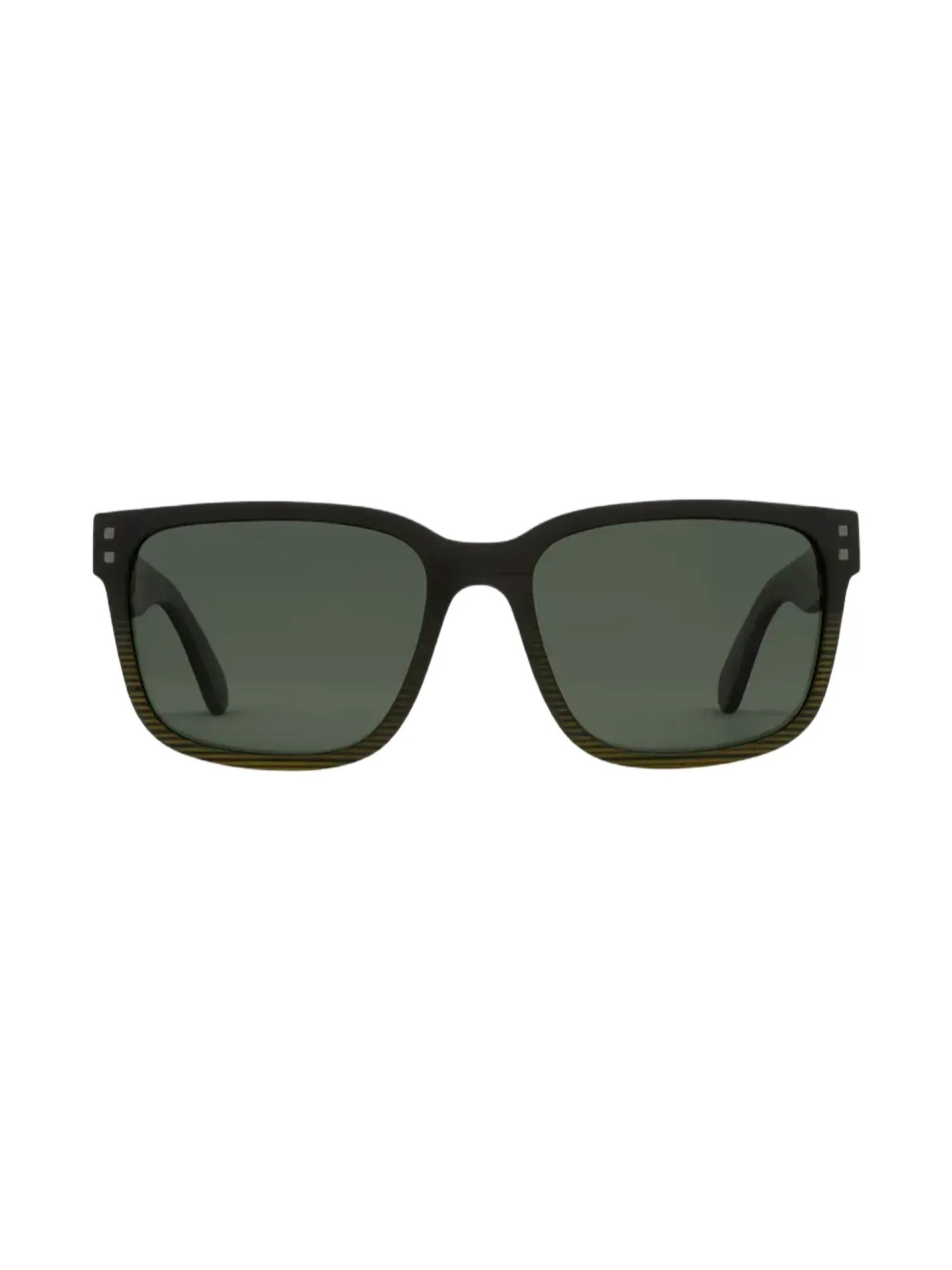 Carve Rivals XL Matte Black to Olive Streak w/ Green Sunglasses