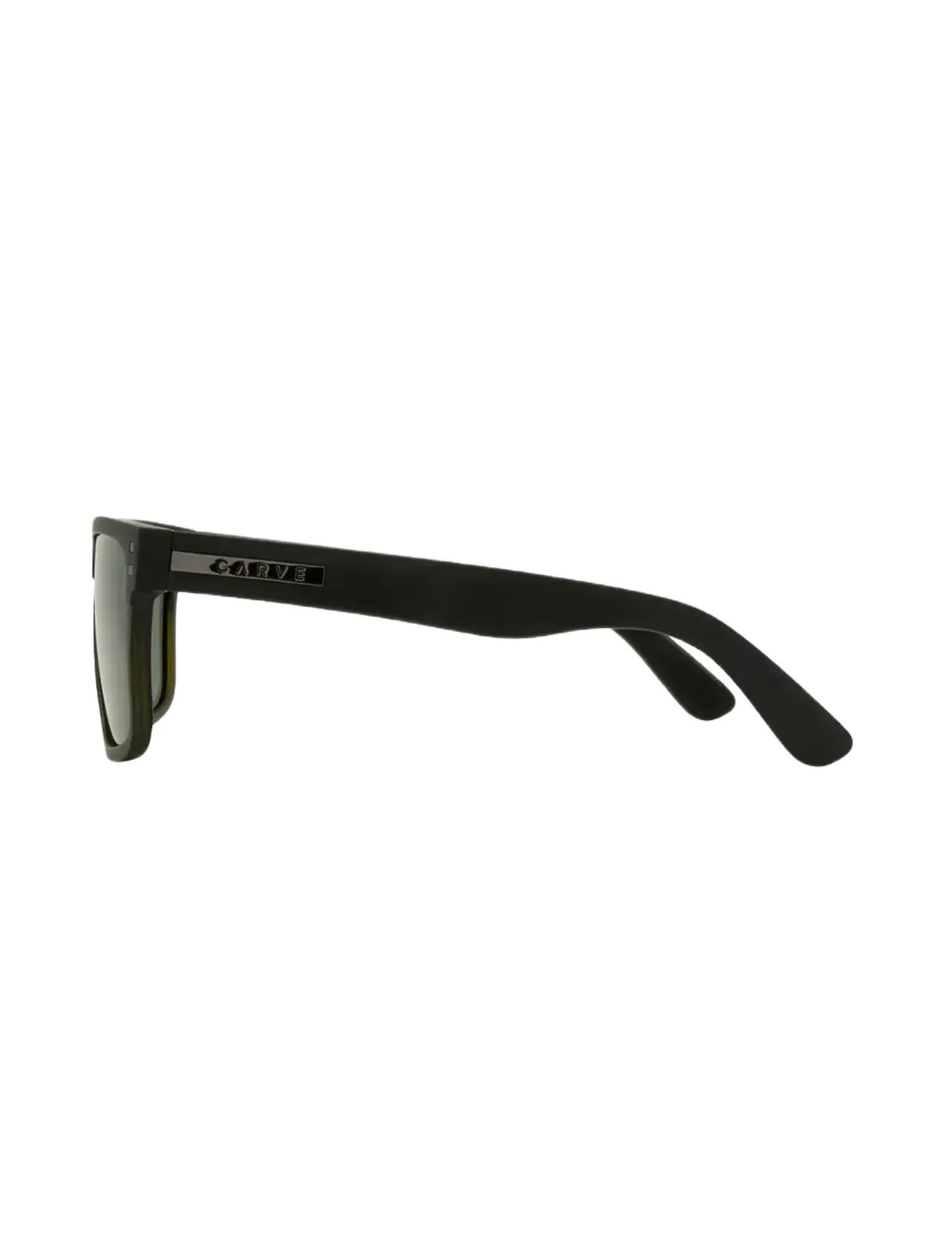Carve Rivals XL Matte Black to Olive Streak w/ Green Sunglasses