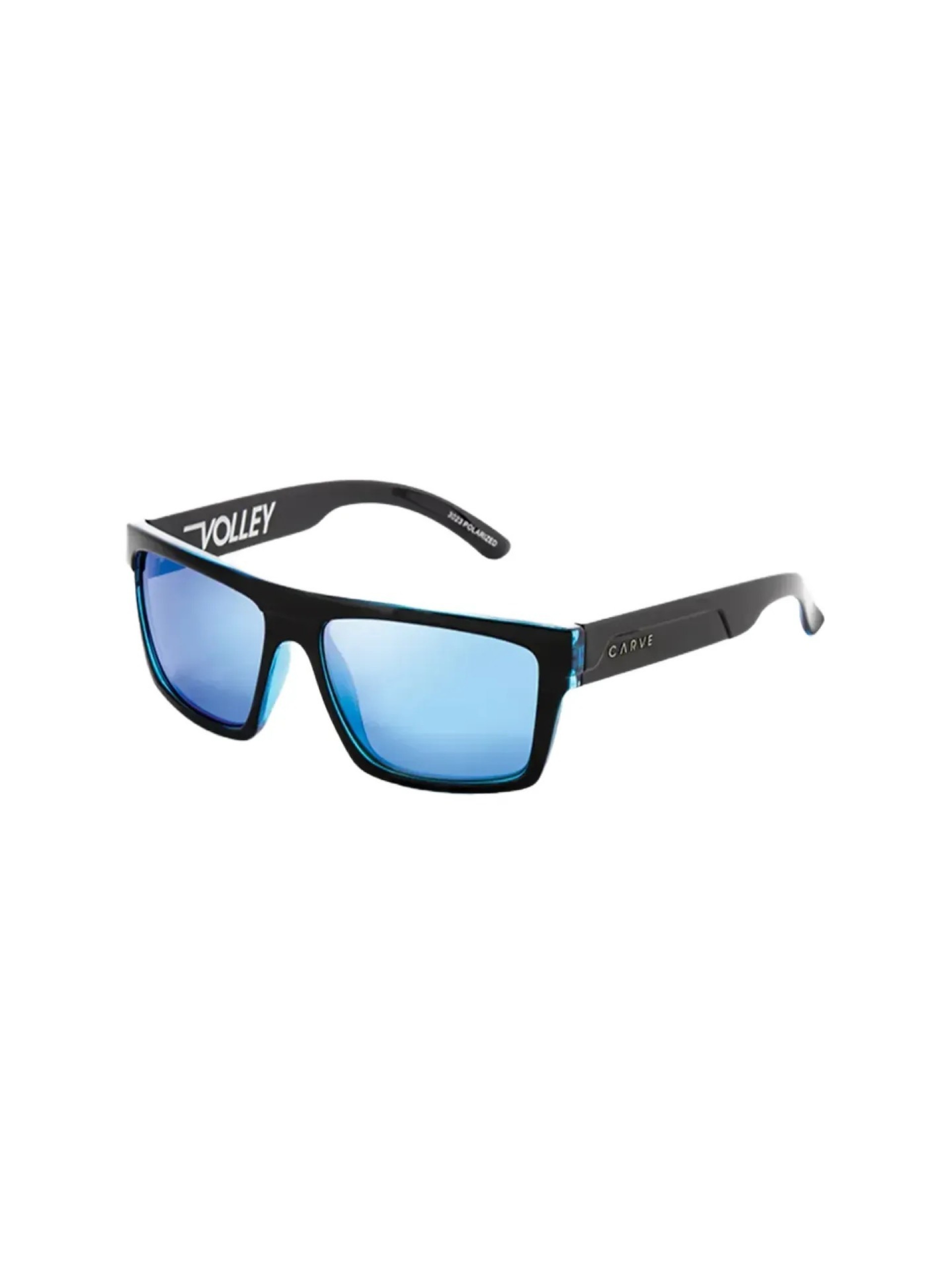 Carve Volley Black w/ Blue Iridium Polarized Sunglasses