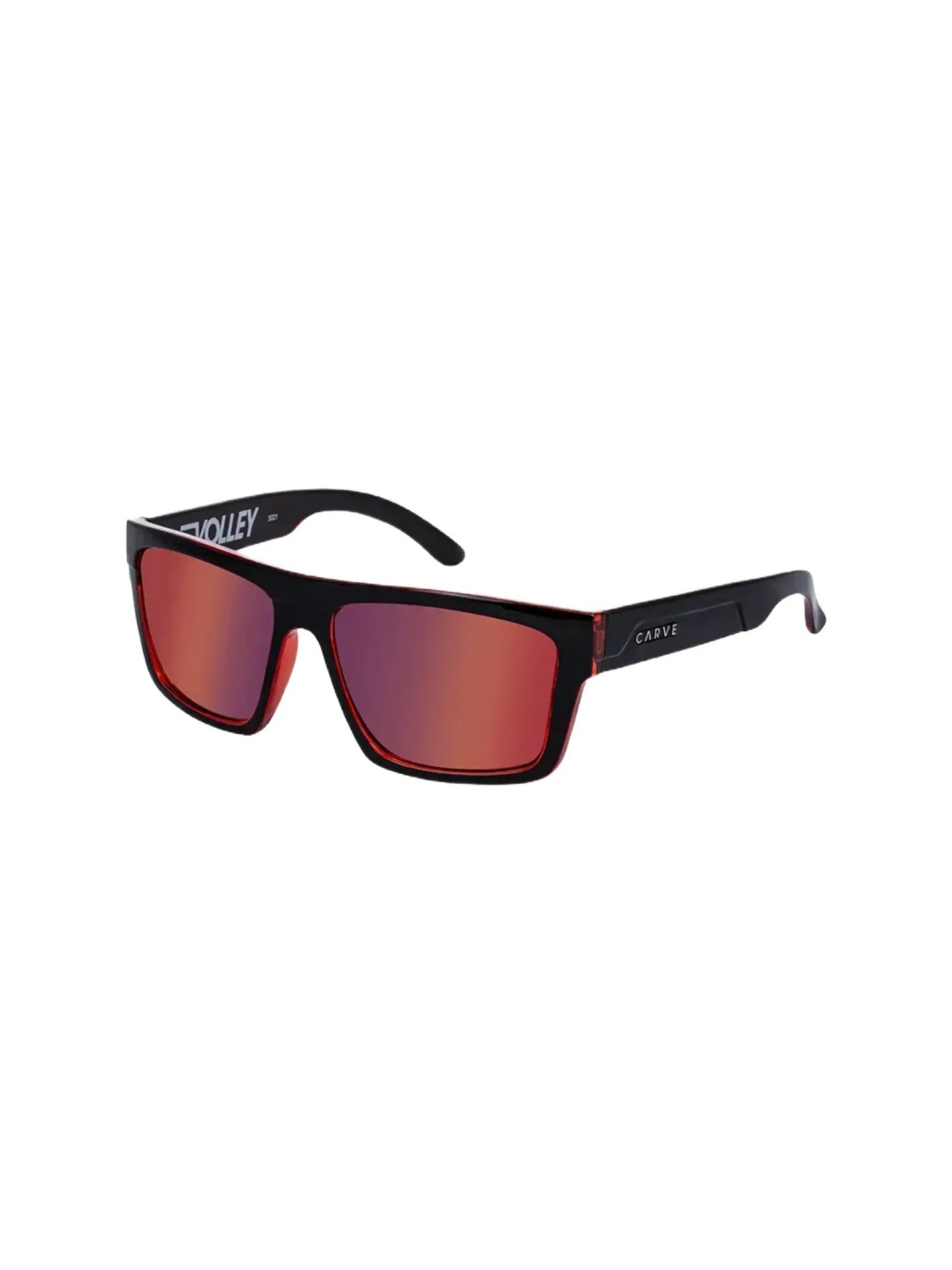 Carve Volley Black w/ Red Iridium Sunglasses