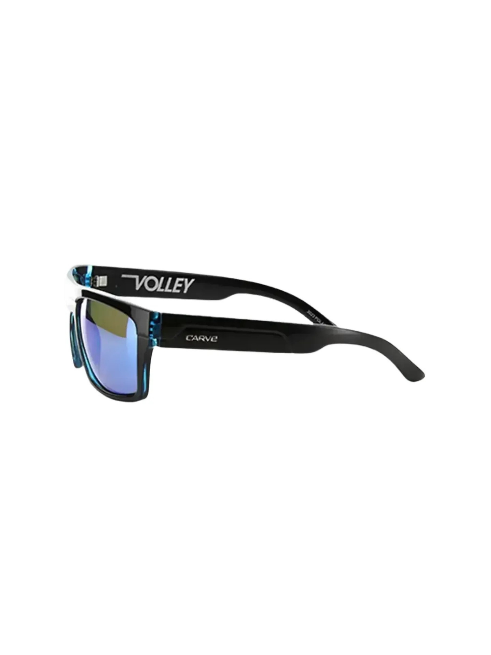 Carve Volley Black w/ Blue Iridium Polarized Sunglasses