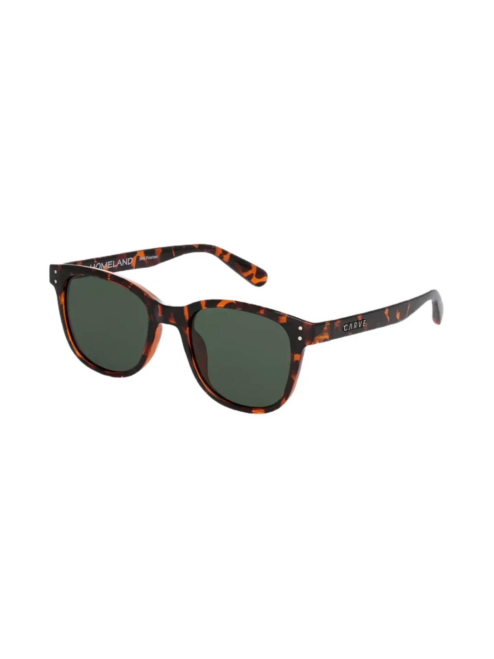 Carve Homeland Tortoise w/ Green Polarized Sunglasses
