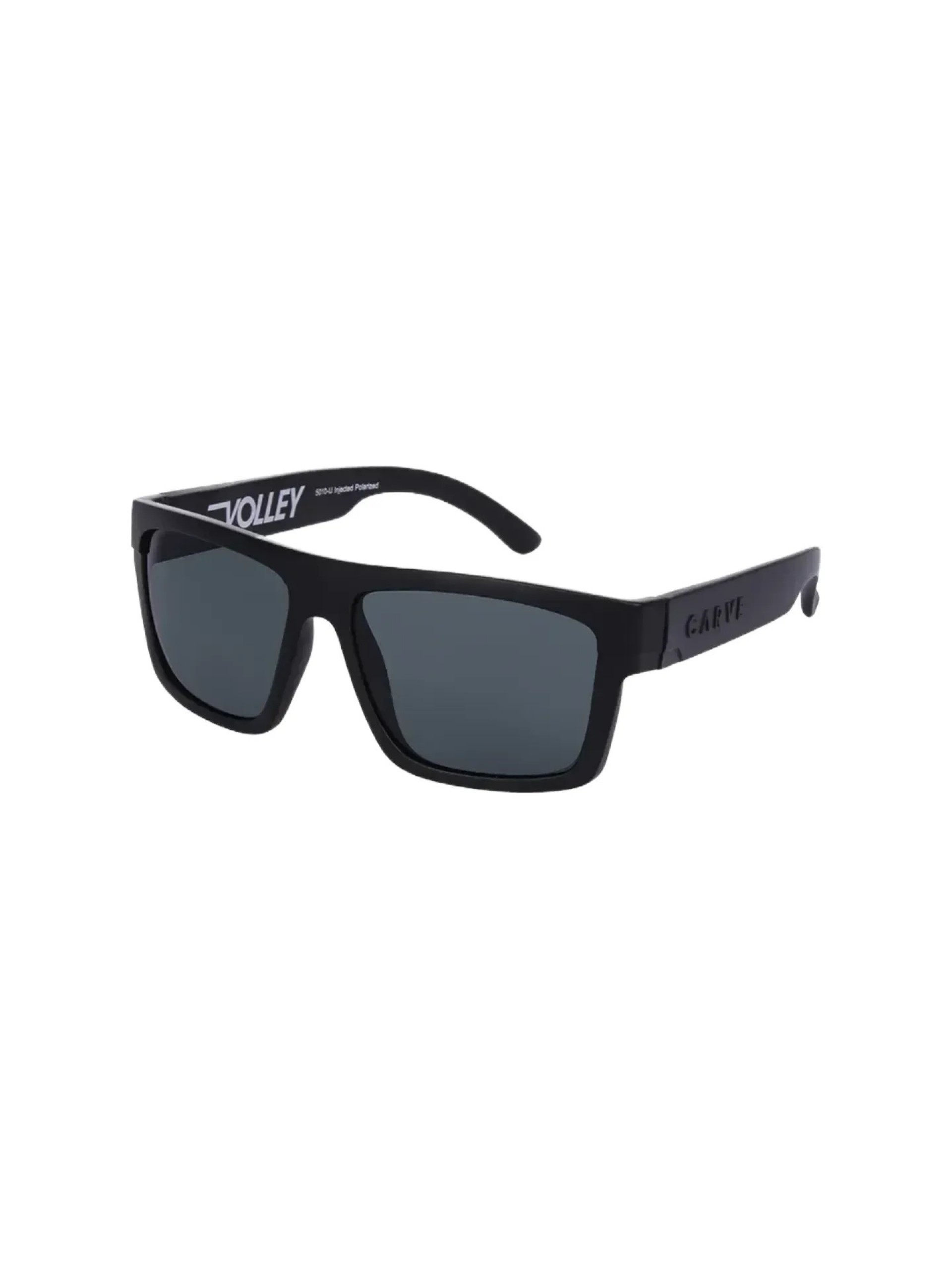 Carve Volley Matte Black w/ Grey Injected Polarized Floating Sunglasses