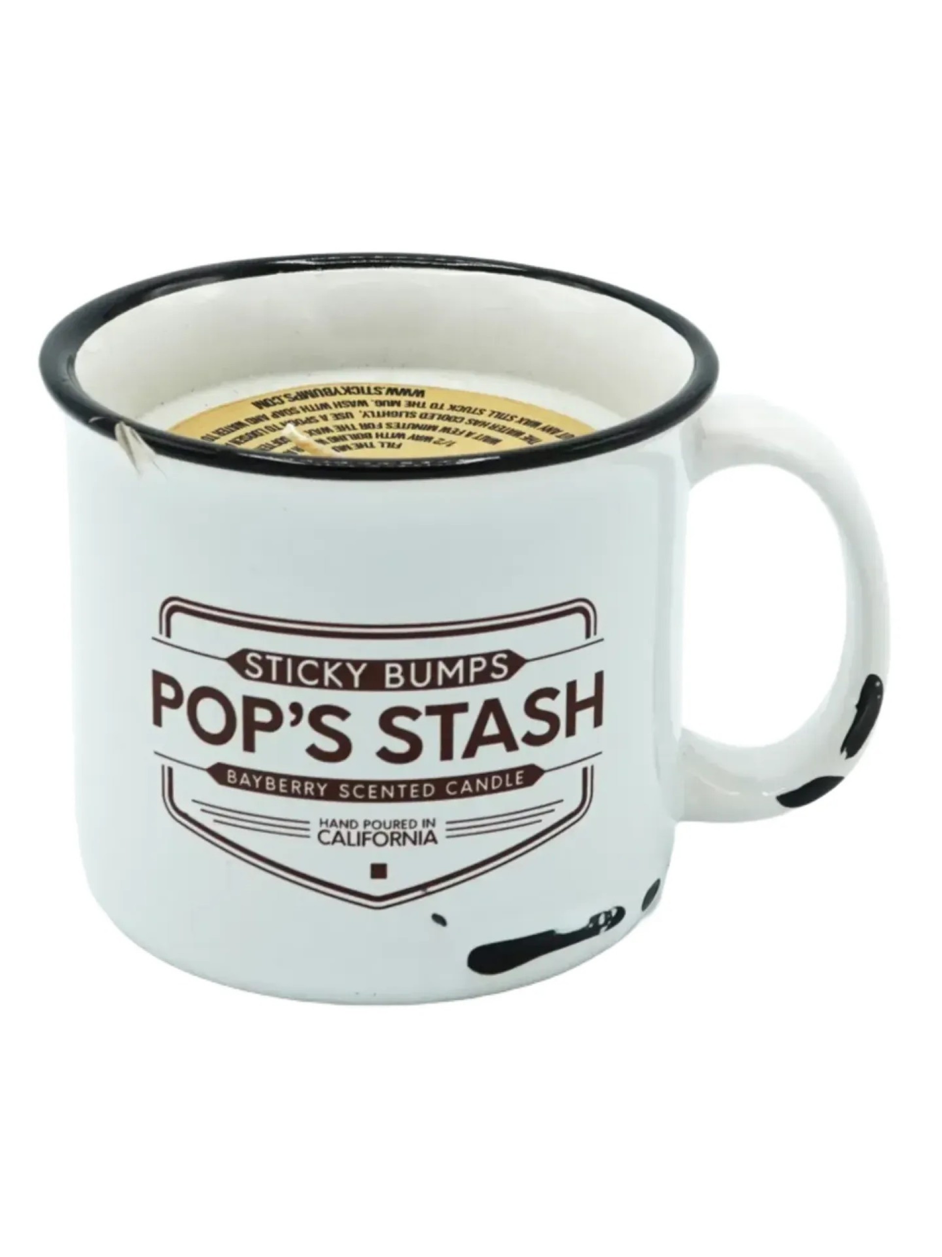 Sticky Bumps Pop's Stash Mug Bayberry 10 oz Candle